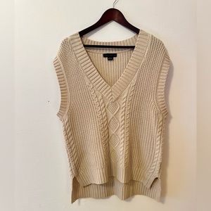 Sanctuary Women’s Oversized Sleeveless Cable Knit Sweater Vest Size Small